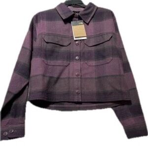 The North Face Women’s Medium Valley Flannel Shirt/Shacket, Midnight Mauve NWT